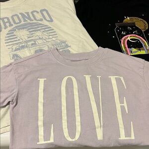 (6/7) Love, Fireflies & Bronco Tee Bundle Cat & Jack Valentine Love Bronco Ford
